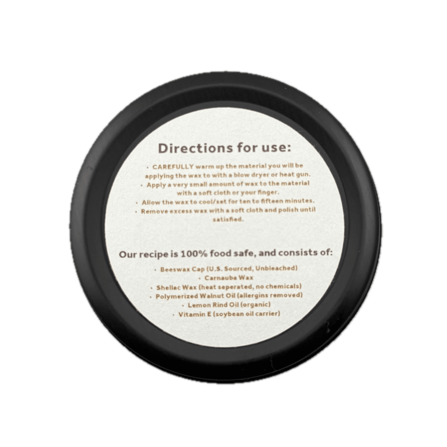 True-Hardening Wax (Food Safe) - 2oz