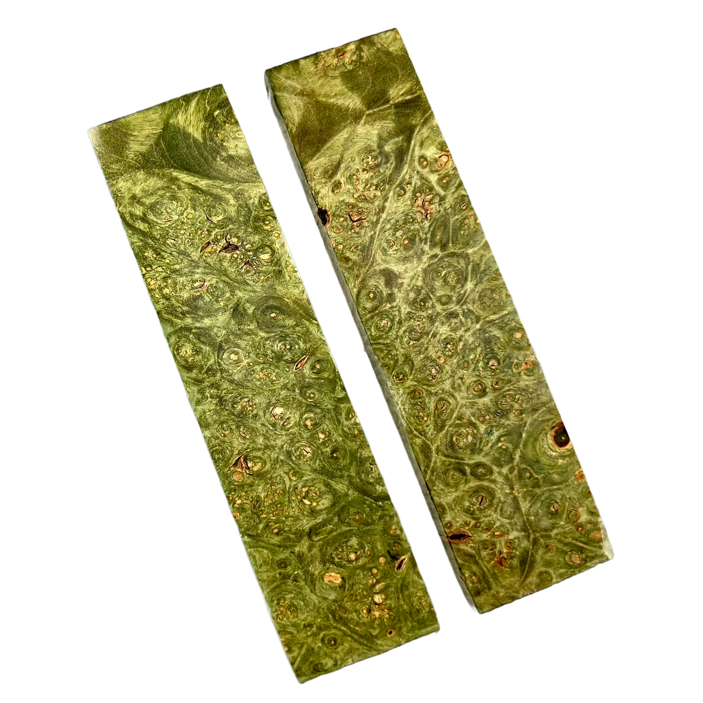Green Maple Burl Scales (K&G stabilized) - MAPB02