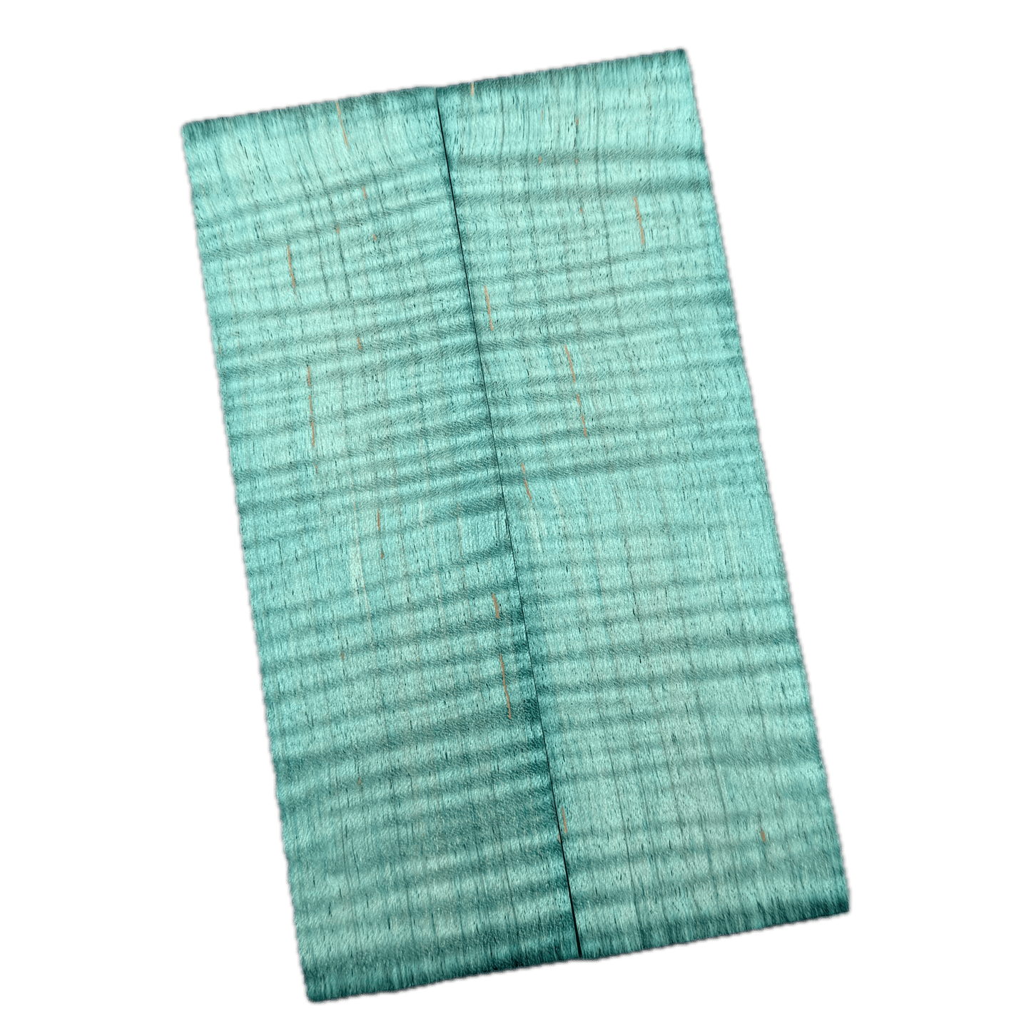 Teal Curly Maple Scales (K&G Stabilized) - MCU12