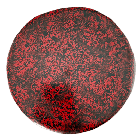 Red and Black 1940's U.S. Bakelite (Round Slab)