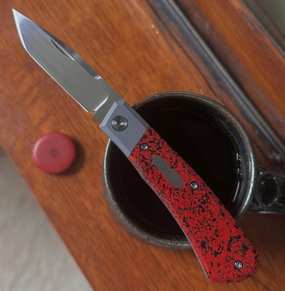 Red and Black 1940's U.S. Bakelite (Rainbow Slab)