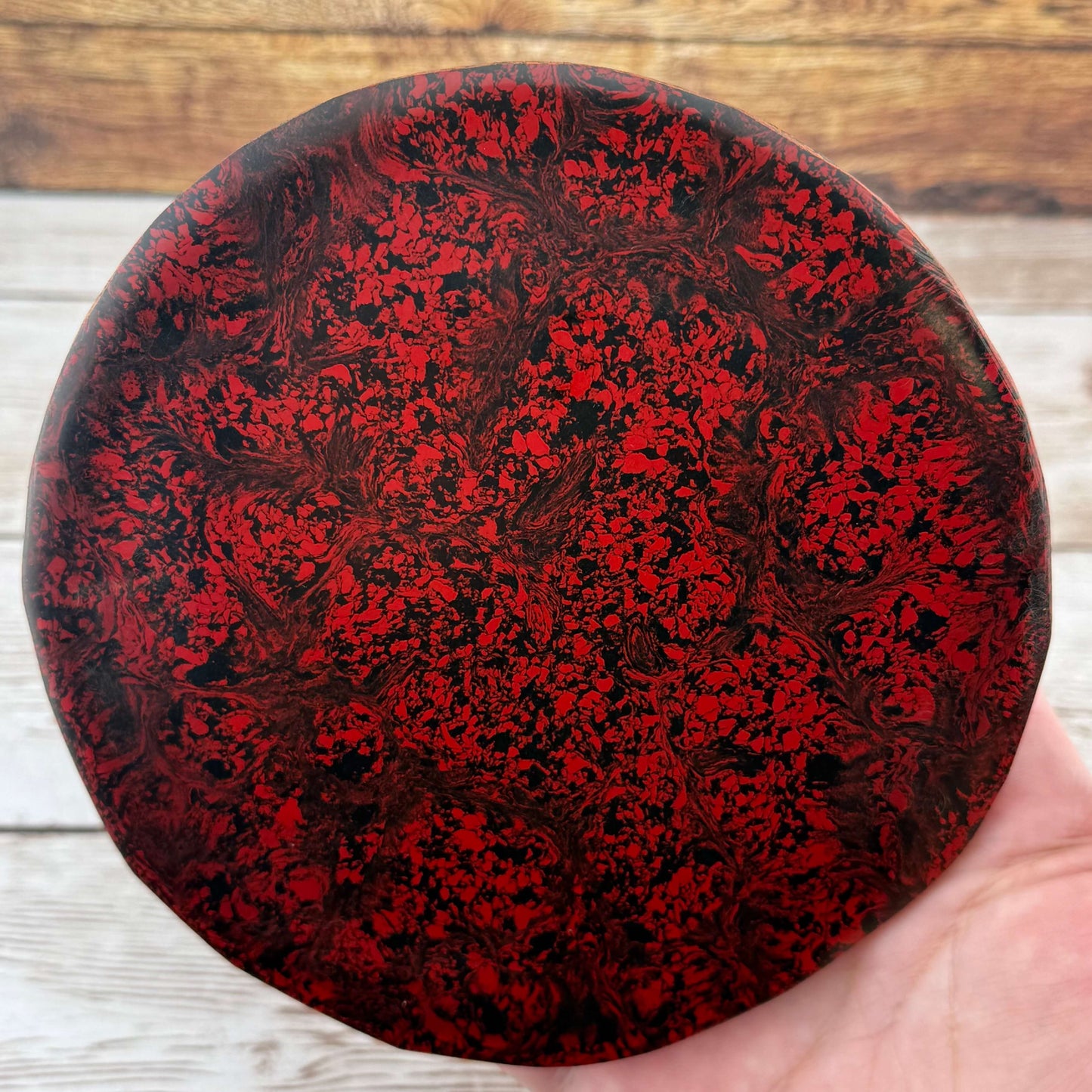 Red and Black 1940's U.S. Bakelite (Round Slab)