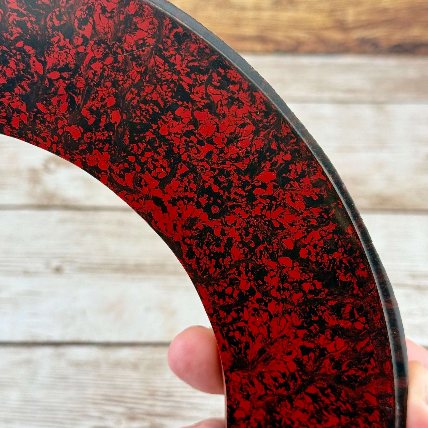 Red and Black 1940's U.S. Bakelite (Rainbow Slab)