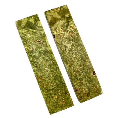 Green Maple Burl Scales (K&G stabilized) - MAPB02