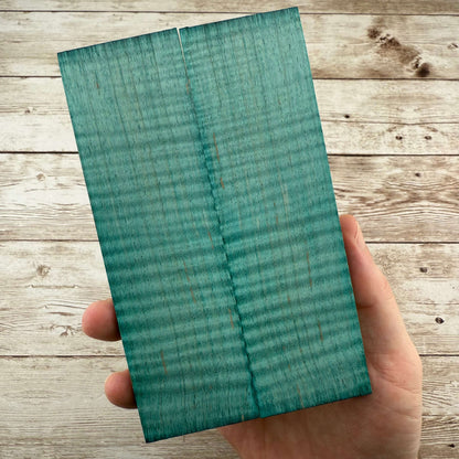 Teal Curly Maple Scales (K&G Stabilized) - MCU12