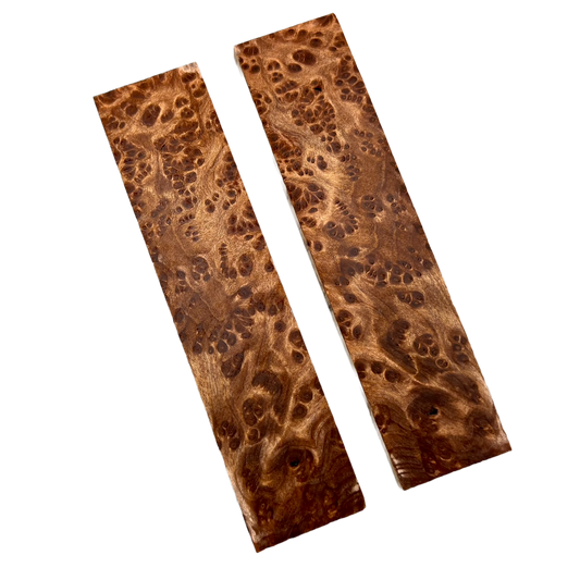 Red Stabilized Knife Maple Knife Scales - VIVID Stabilized Woods