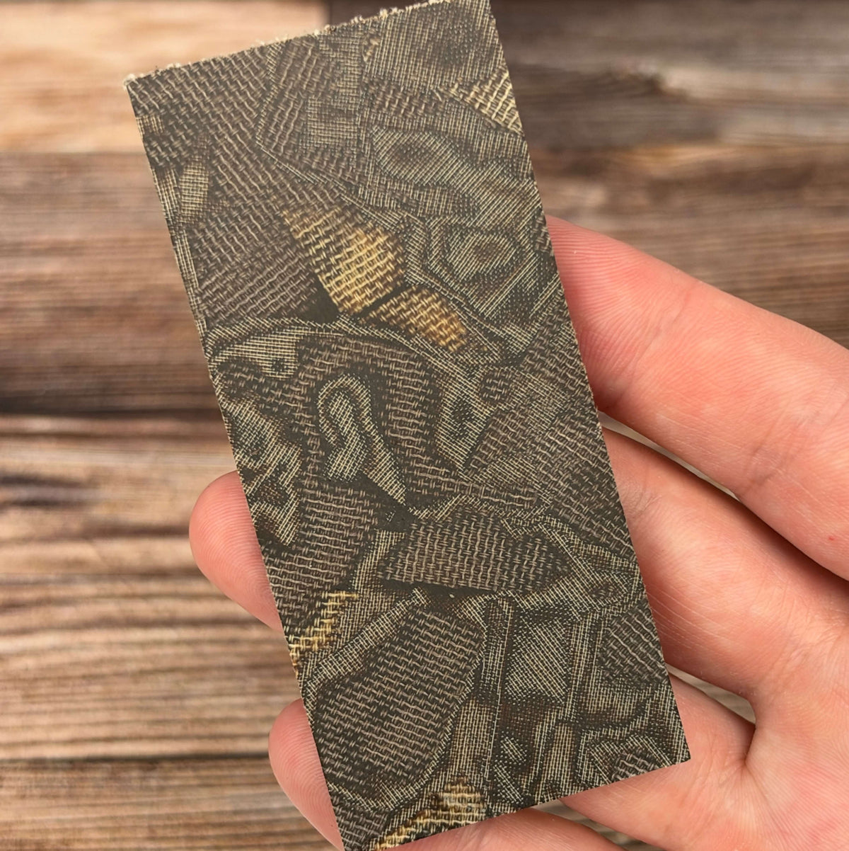 Double Canvas/Linen Burl Micarta