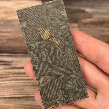 Double Canvas/Linen Burl Micarta