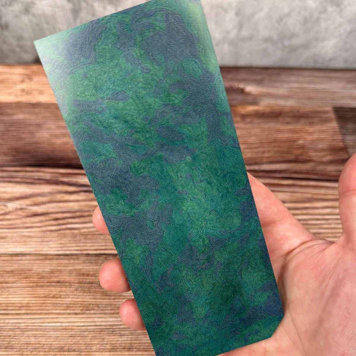 Vintage Green and Blue Rag Micarta