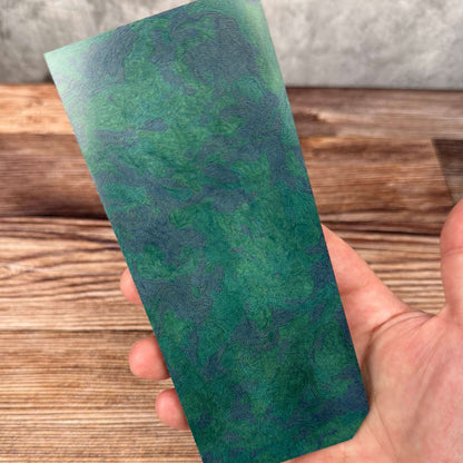 Vintage Green and Blue Rag Micarta